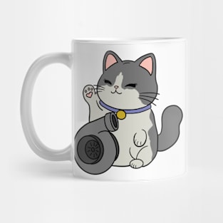 Maneki-Neko Grey Mug